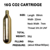 Threaded 16g CO2 Cartridges